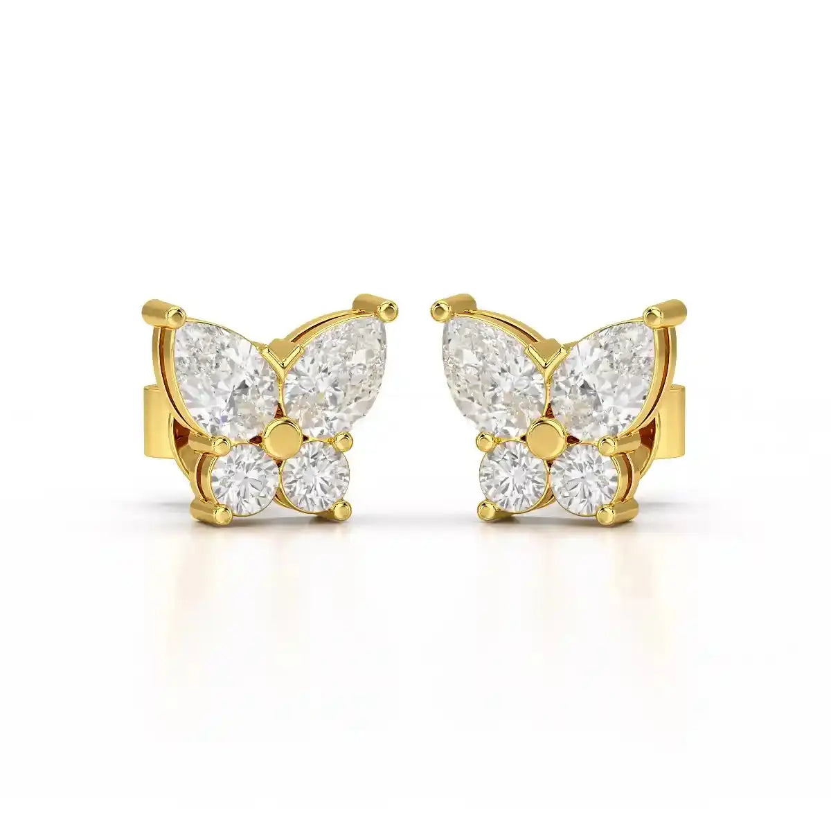 1.50 CT Butterfly Shape Lab Diamond Stud Earring Jama Jewels