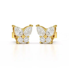 1.50 CT Butterfly Shape Lab Diamond Stud Earring Jama Jewels