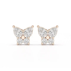 1.50 CT Butterfly Shape Lab Diamond Stud Earring Jama Jewels