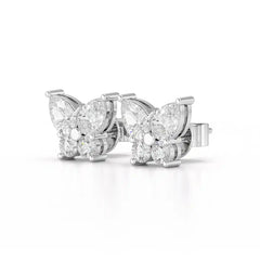 1.50 CT Butterfly Shape Lab Diamond Stud Earring Jama Jewels
