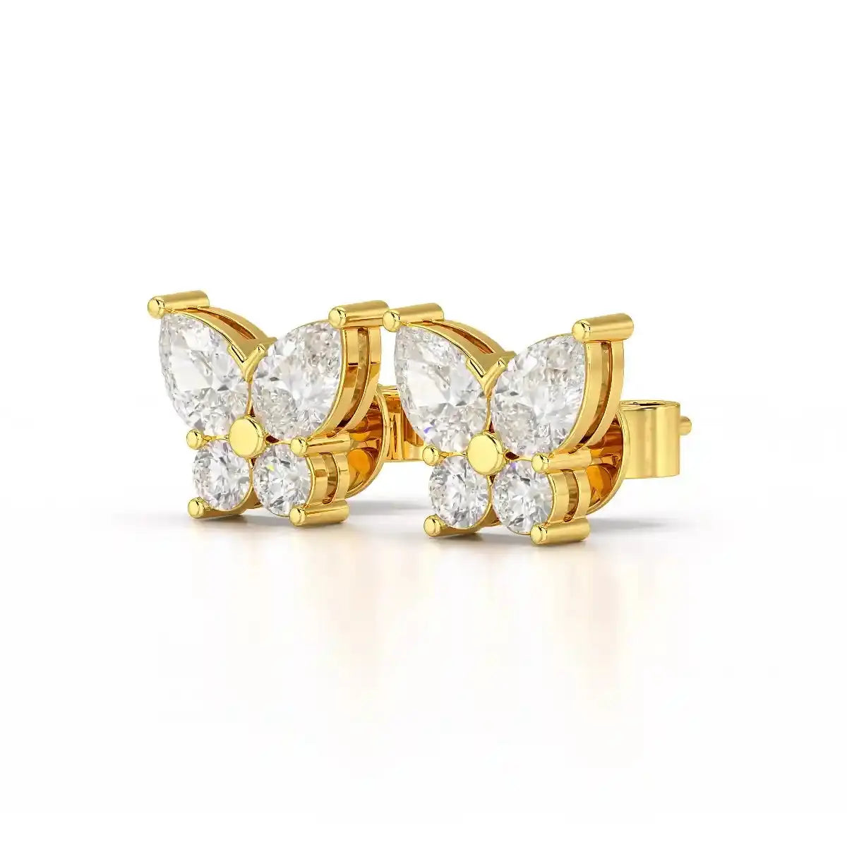 1.50 CT Butterfly Shape Lab Diamond Stud Earring Jama Jewels