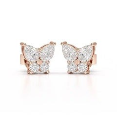1.50 CT Butterfly Shape Lab Diamond Stud Earring Jama Jewels