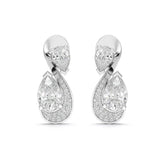 2 CT Pear and Round Cut Diamond Swirl Drop Earring Jama Jewels