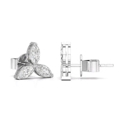 1 CT Trio Marquise Cut Diamond Stud Earrings Jama Jewels