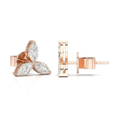 1 CT Trio Marquise Cut Diamond Stud Earrings Jama Jewels