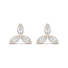 1 CT Trio Marquise Cut Diamond Stud Earrings Jama Jewels