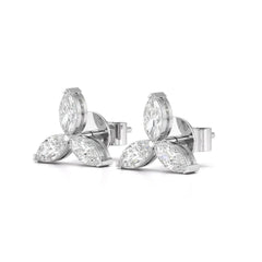 1 CT Trio Marquise Cut Diamond Stud Earrings Jama Jewels