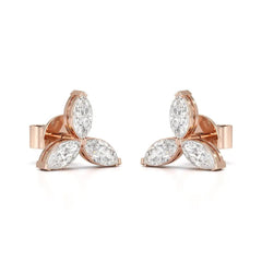 1 CT Trio Marquise Cut Diamond Stud Earrings Jama Jewels