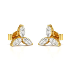 1 CT Trio Marquise Cut Diamond Stud Earrings Jama Jewels