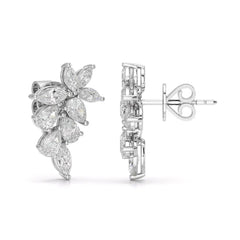 2.05 CT Pear and Marquise Cut Diamond Drop Earring Jama Jewels