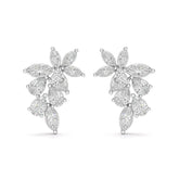 2.05 CT Pear and Marquise Cut Diamond Drop Earring Jama Jewels