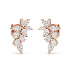 2.05 CT Pear and Marquise Cut Diamond Drop Earring Jama Jewels