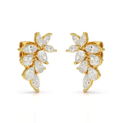 2.05 CT Pear and Marquise Cut Diamond Drop Earring Jama Jewels