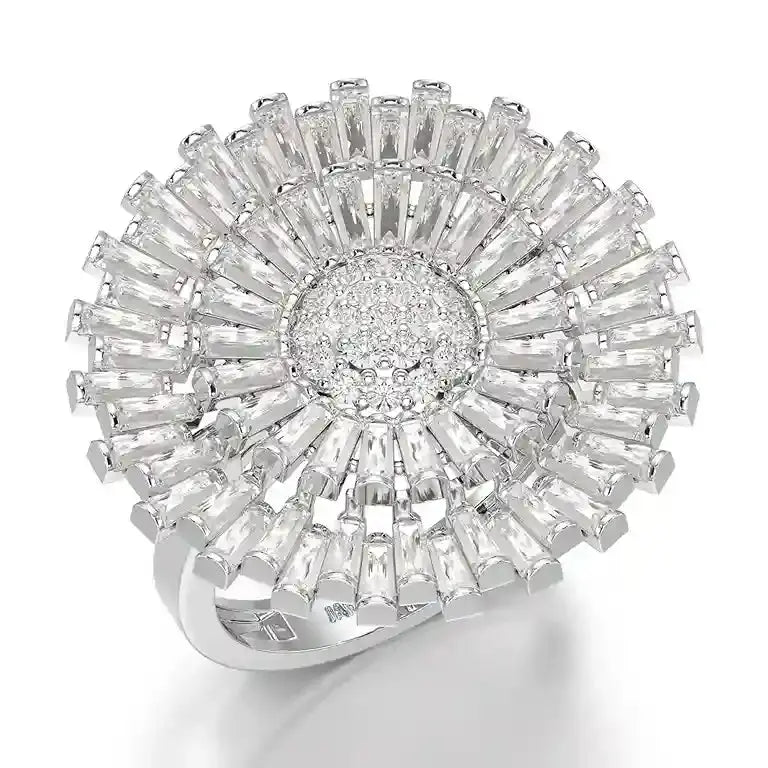 3.63 CT Round Cut Lab Diamond Ring Jama Jewels