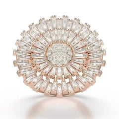 3.63 CT Round Cut Lab Diamond Ring Jama Jewels