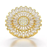 3.63 CT Round Cut Lab Diamond Ring