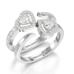 0.83 CT Heart Shaped Lab Diamond Ring Jama Jewels