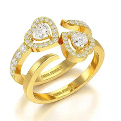 0.83 CT Heart Shaped Lab Diamond Ring Jama Jewels