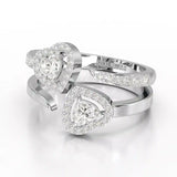 0.83 CT Heart Shaped Lab Diamond Ring