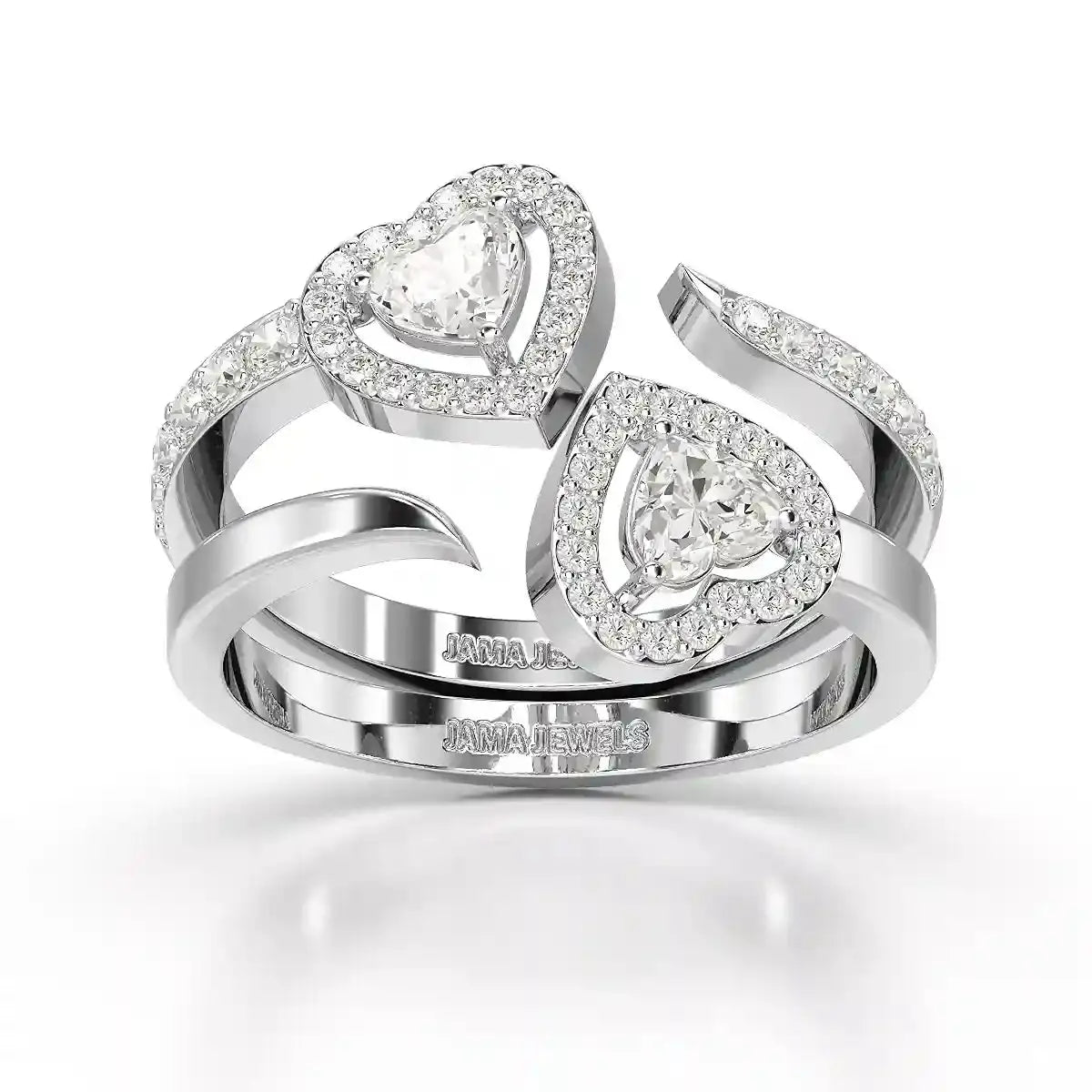 0.83 CT Heart Shaped Lab Diamond Ring Jama Jewels