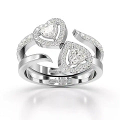0.83 CT Heart Shaped Lab Diamond Ring Jama Jewels