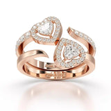 0.83 CT Heart Shaped Lab Diamond Ring