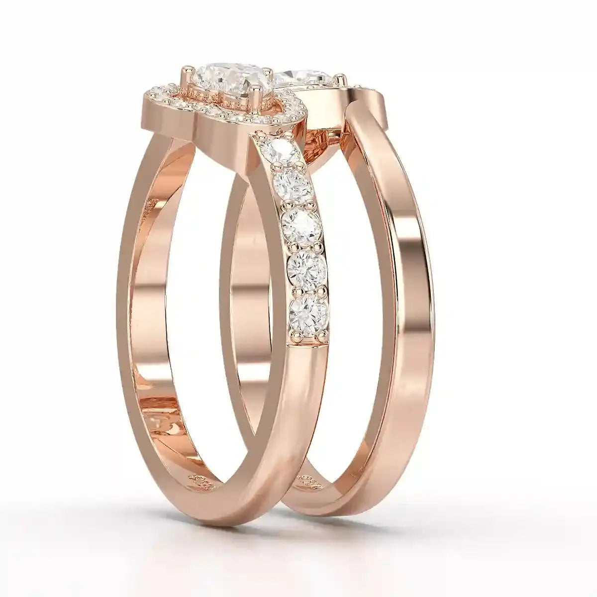 0.83 CT Heart Shaped Lab Diamond Ring Jama Jewels