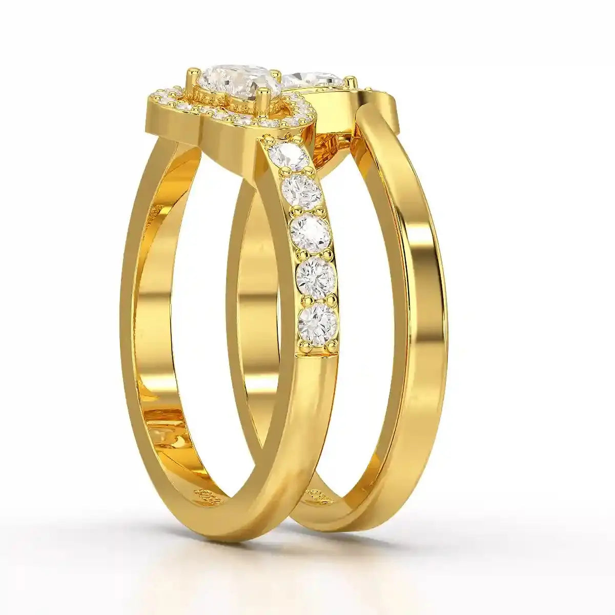 0.83 CT Heart Shaped Lab Diamond Ring Jama Jewels