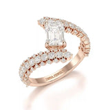 1.77 CT Emerald Cut Lab Diamond Ring