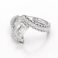 1.77 CT Emerald Cut Lab Diamond Ring Jama Jewels