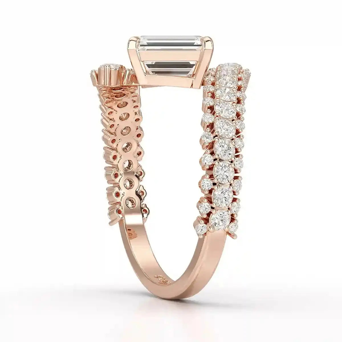 1.77 CT Emerald Cut Lab Diamond Ring Jama Jewels