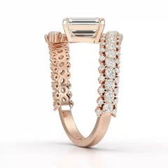 1.77 CT Emerald Cut Lab Diamond Ring Jama Jewels