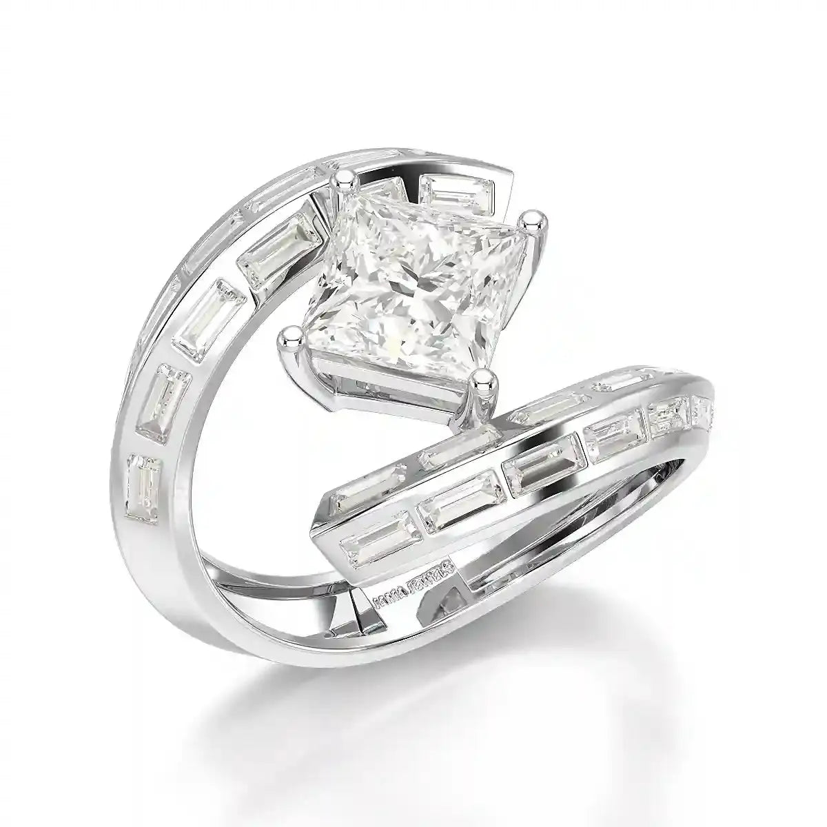 3.08 CT Princess Cut Lab Diamond Ring Jama Jewels