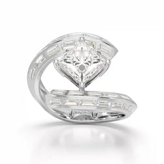3.08 CT Princess Cut Lab Diamond Ring Jama Jewels
