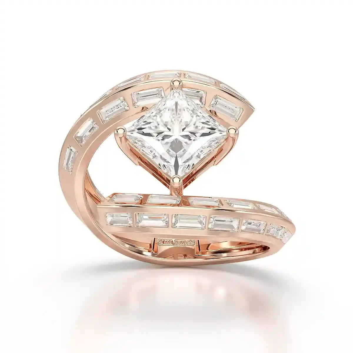 3.08 CT Princess Cut Lab Diamond Ring Jama Jewels