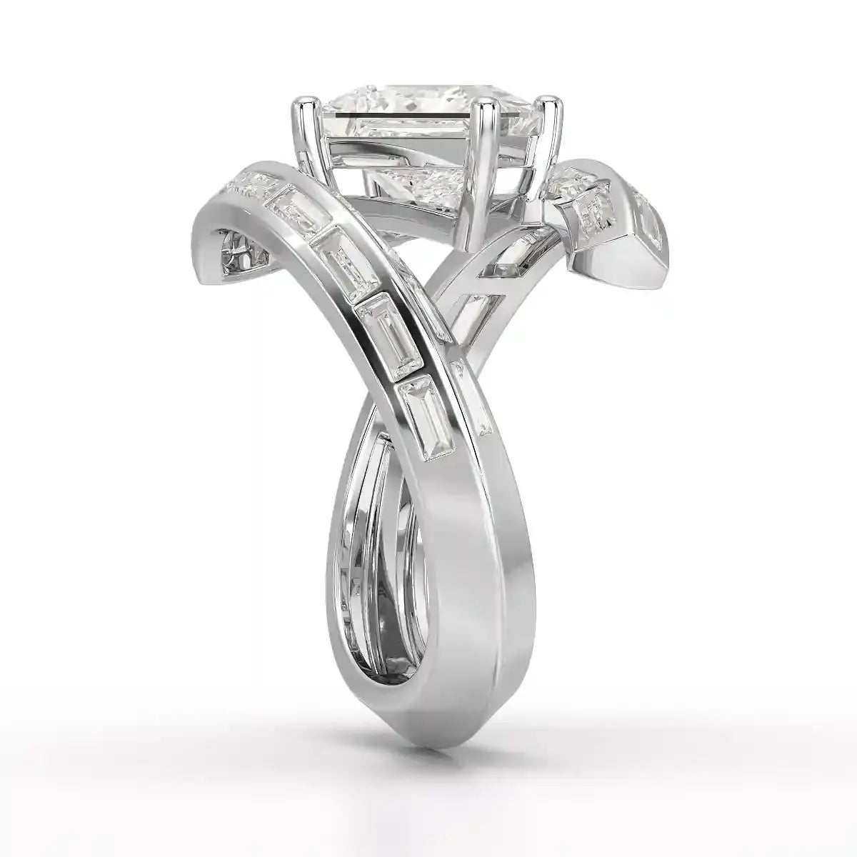 3.08 CT Princess Cut Lab Diamond Ring Jama Jewels