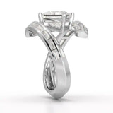 3.2 CT Baguette Cut Lab Diamond Ring