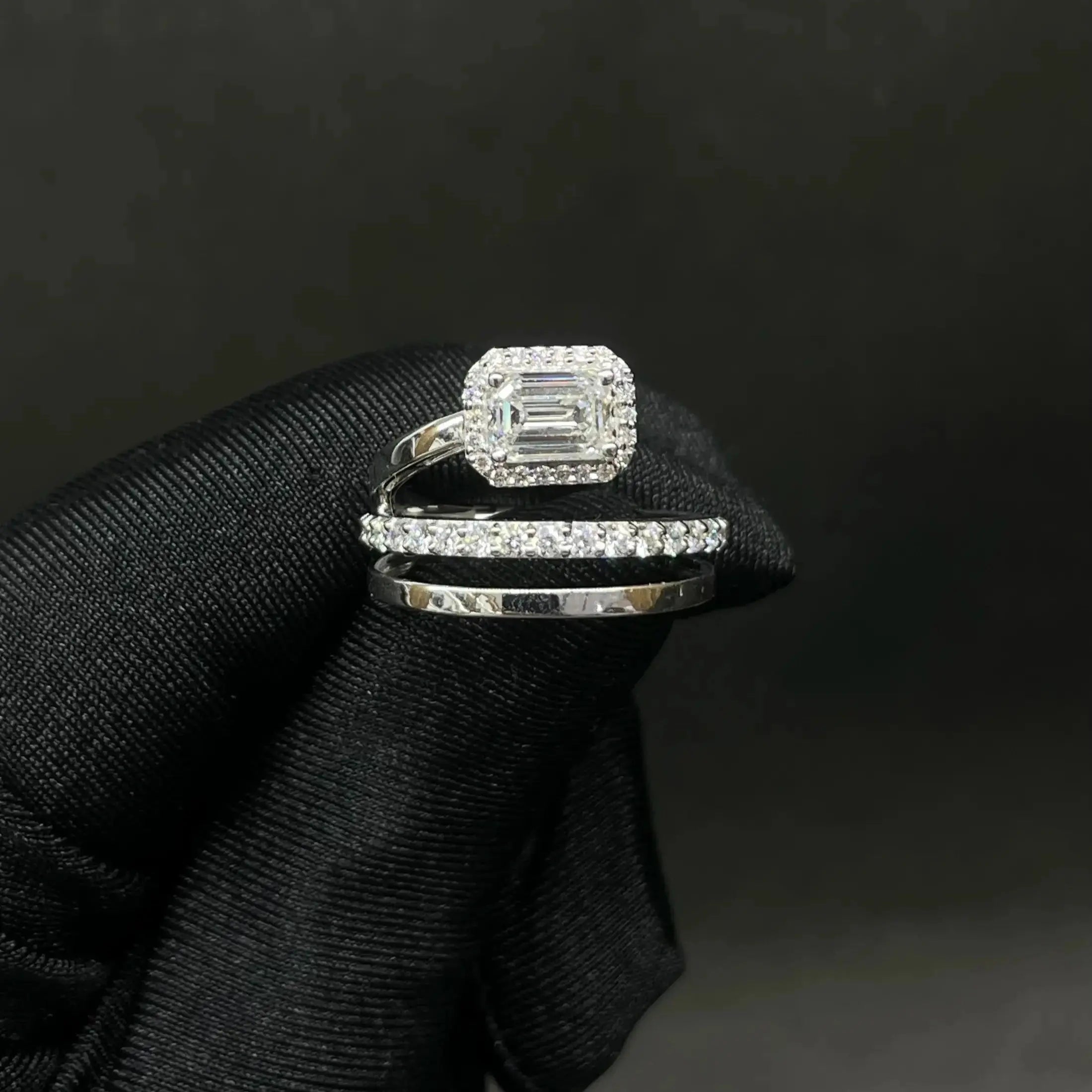 1.49 CT Emerald Cut Lab Diamond Ring (Ready for Delivery) Jama Jewels