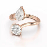 2 CT Pear Cut Lab Diamond Ring