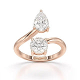 2 CT Pear Cut Lab Diamond Ring