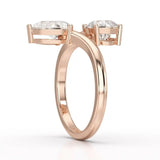 2 CT Pear Cut Lab Diamond Ring