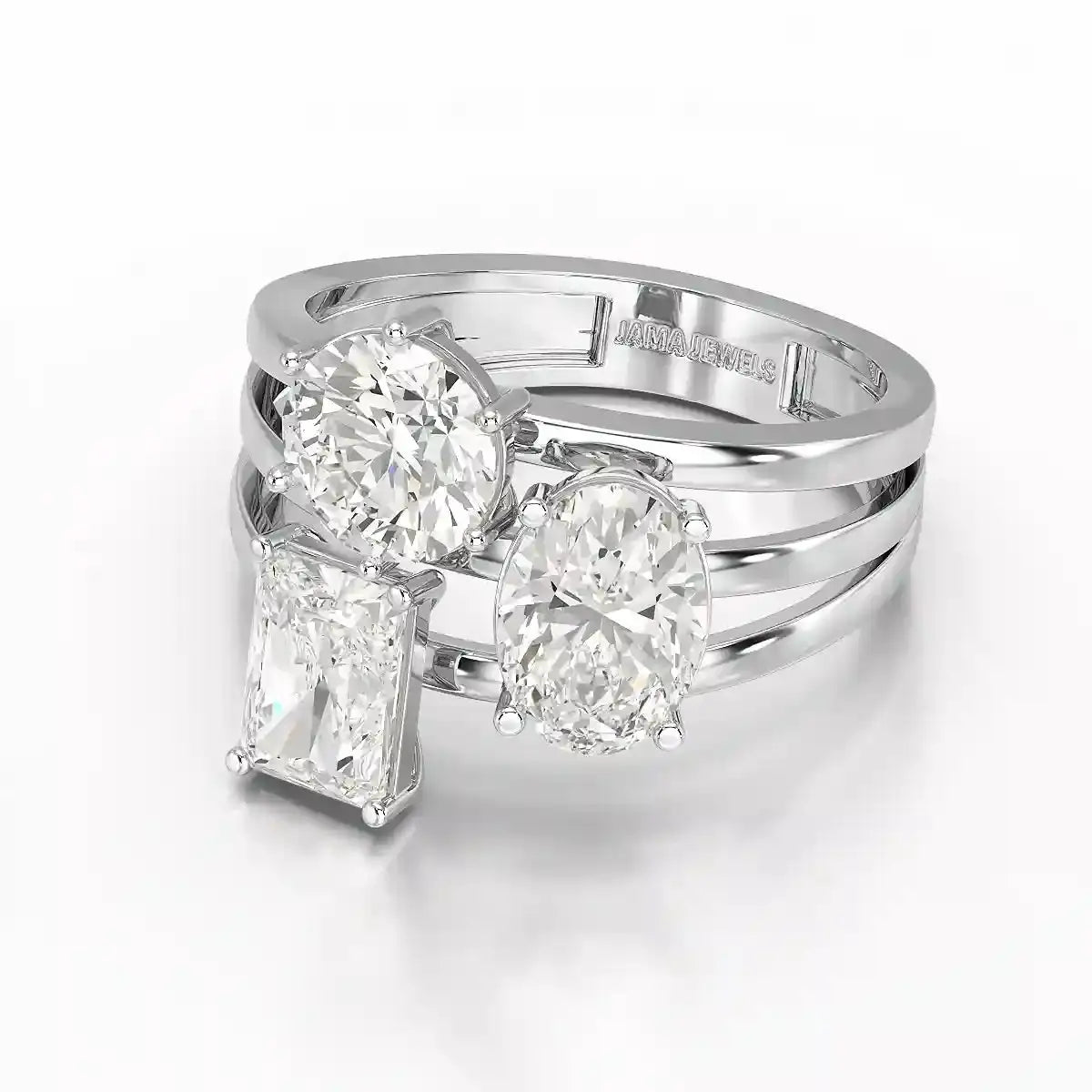 3 CT Oval Cut Lab Diamond Ring Jama Jewels