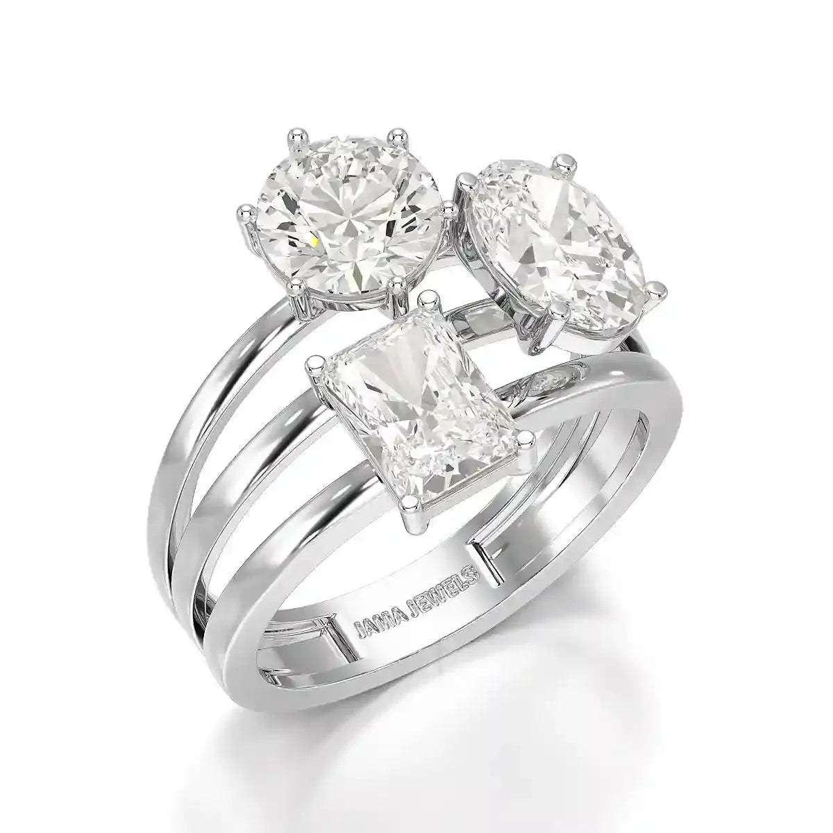 3 CT Oval Cut Lab Diamond Ring Jama Jewels
