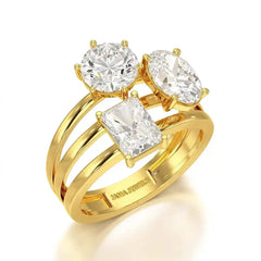 3 CT Oval Cut Lab Diamond Ring Jama Jewels