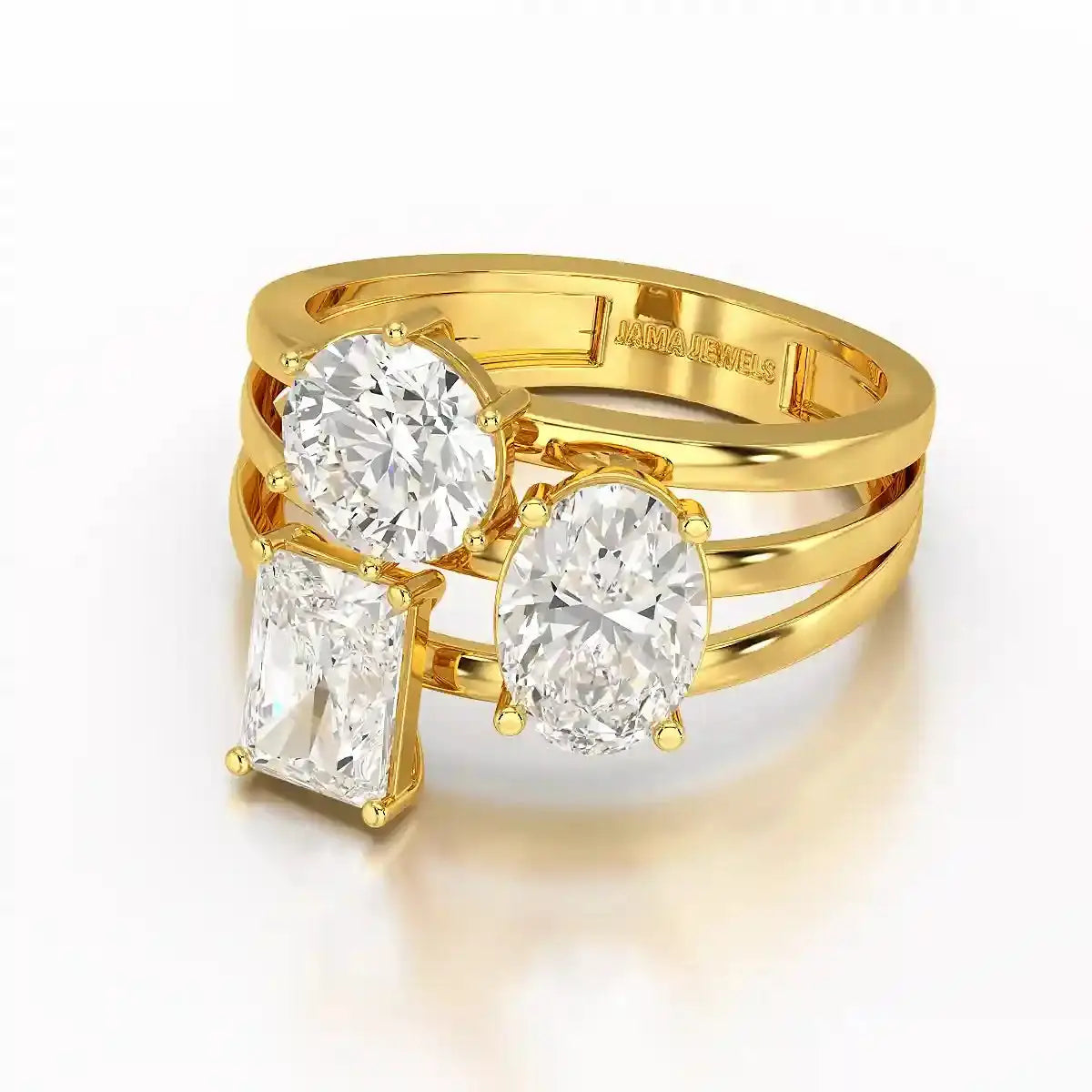 3 CT Oval Cut Lab Diamond Ring Jama Jewels
