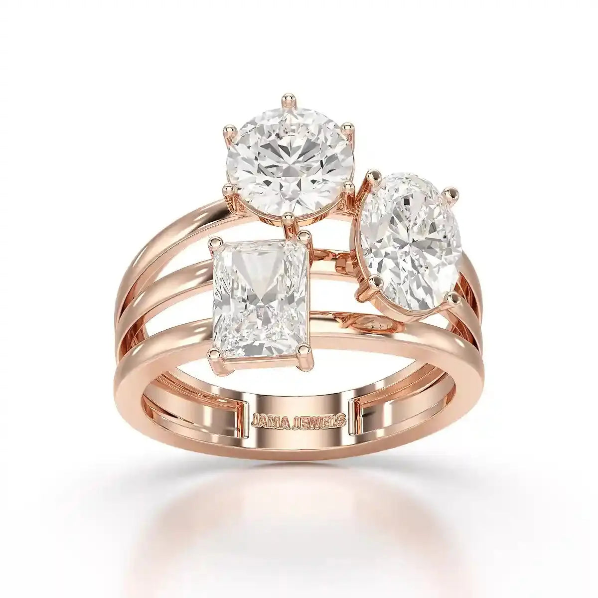 3 CT Oval Cut Lab Diamond Ring Jama Jewels