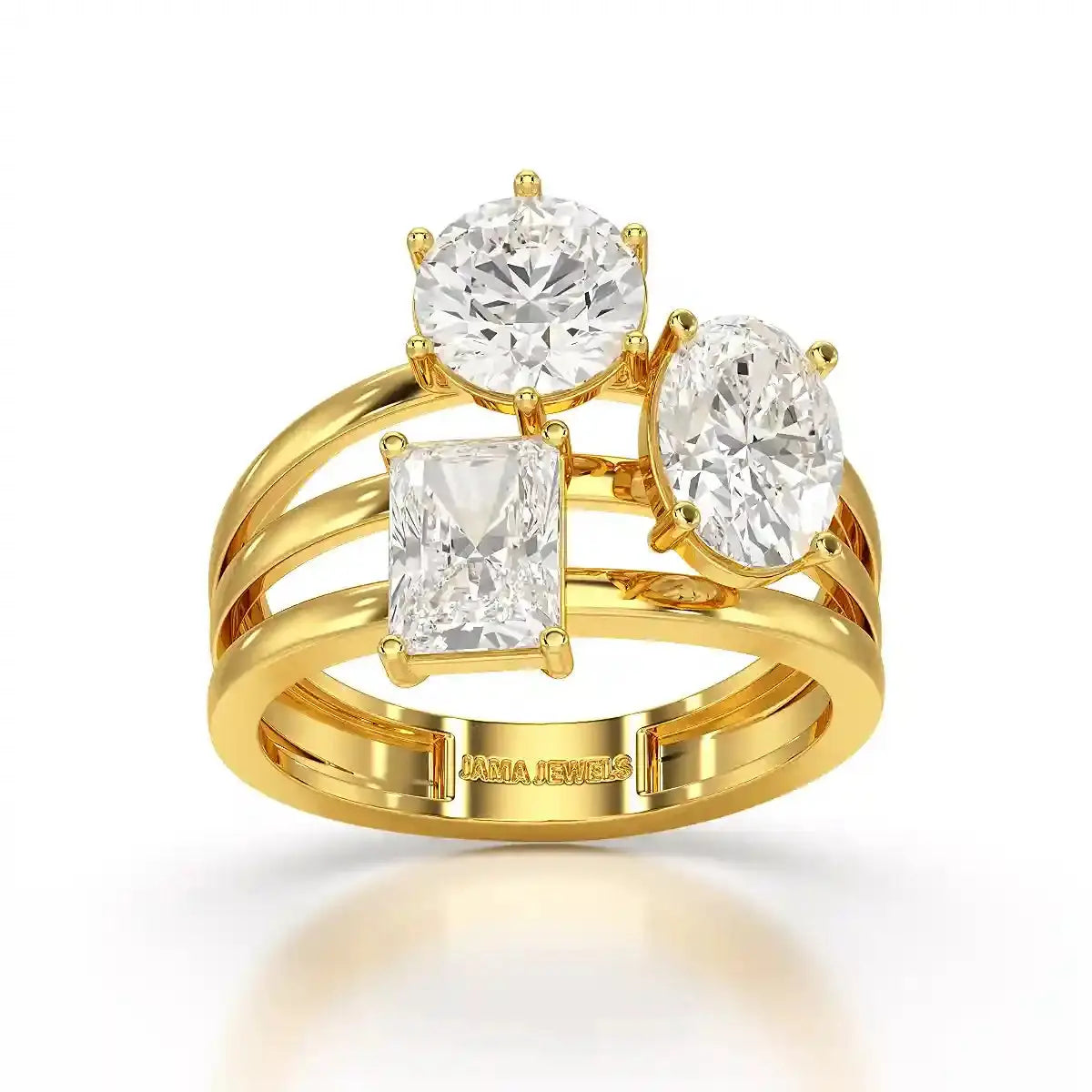 3 CT Oval Cut Lab Diamond Ring Jama Jewels