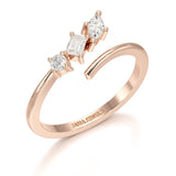 0.2 CT Emerald Cut Lab Diamond Ring