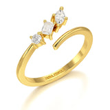 0.2 CT Emerald Cut Lab Diamond Ring