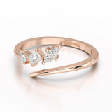 0.2 CT Emerald Cut Lab Diamond Ring
